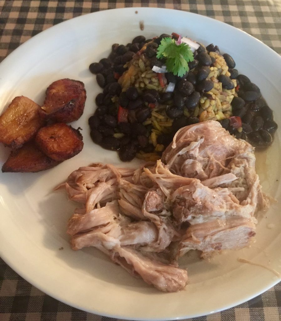 Pork, Rice Beans from Abuelas Cuban Cafe Crossville Tennessee