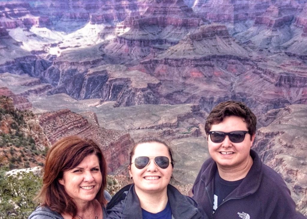 Mather's Point, Grand Canyon, Author standing at viewpoint