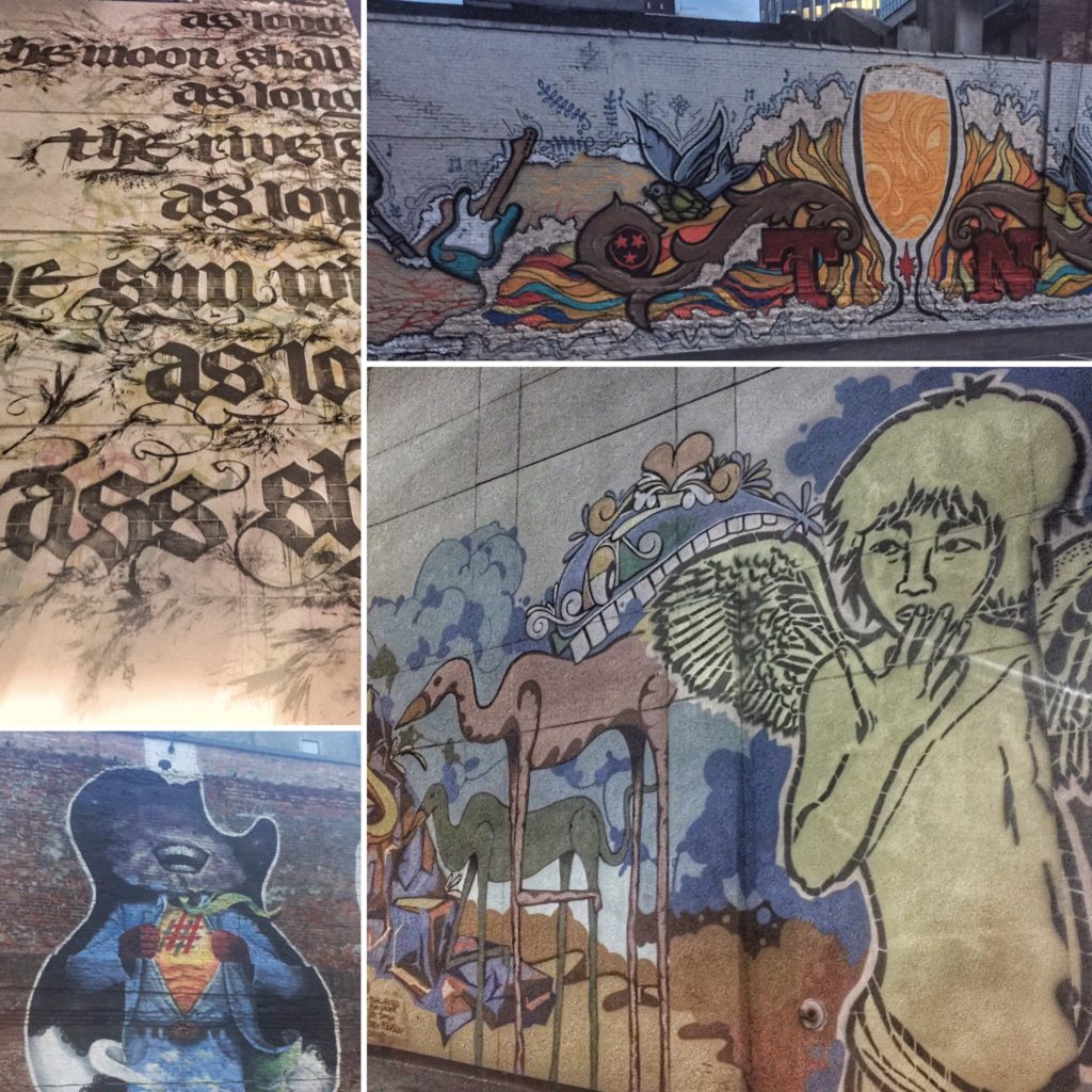 Murals in Printer's Alley Nashville