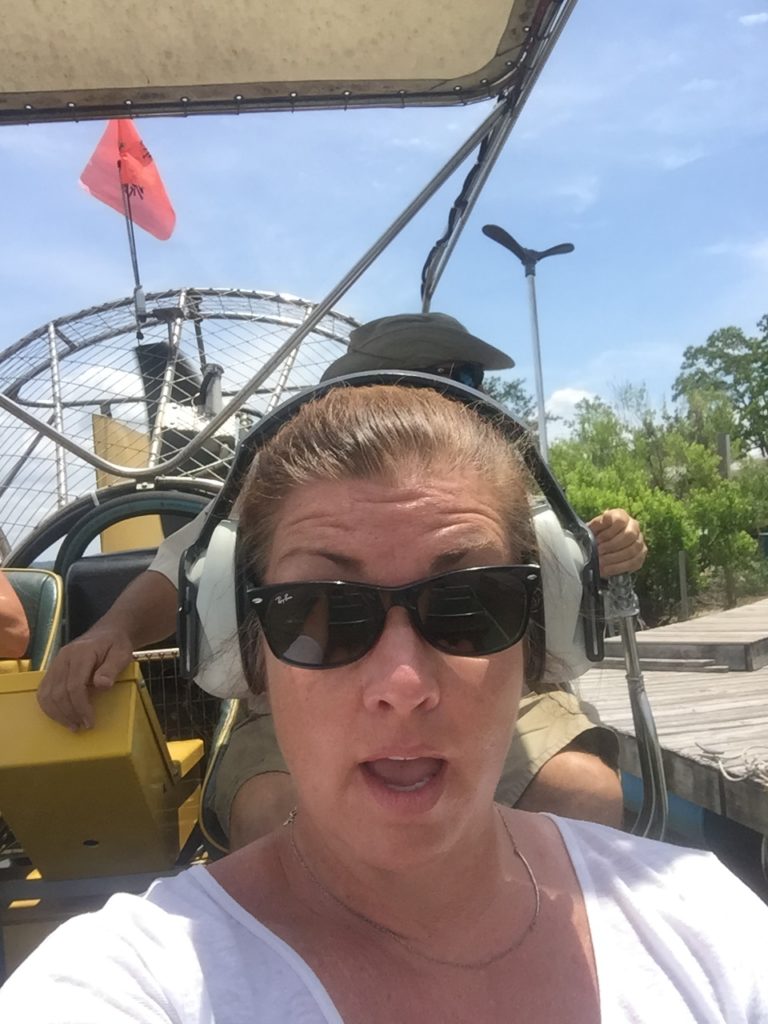 Woman in Air Boat Solo Travel