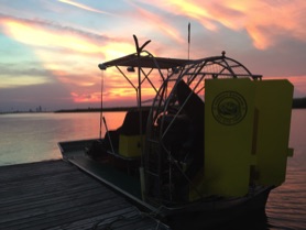 Airboat at Dock in Mobile Alabama