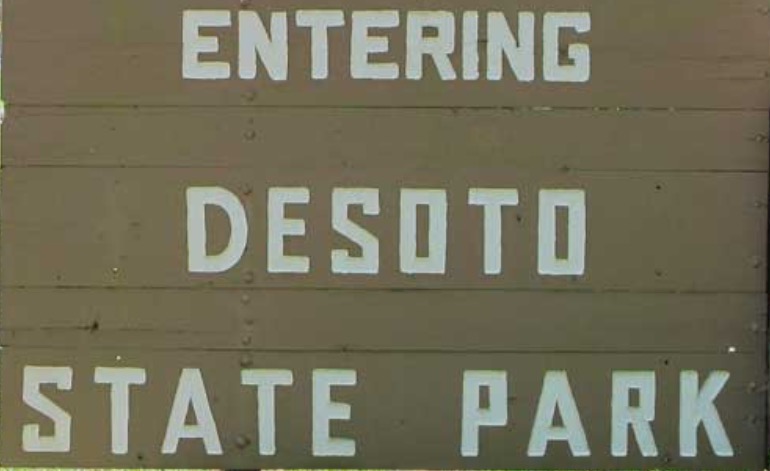 DeSoto State Park Sign