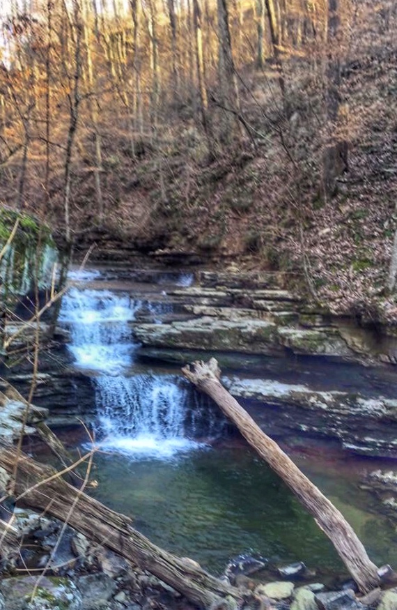 Waterfall at Buck's Pocket State Parl, Hike Seven of 52 in 52 Weeks, 52 Hikes