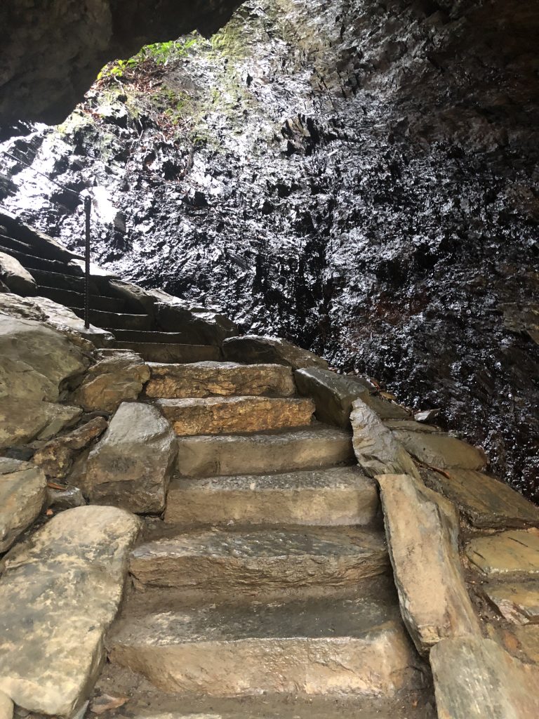 Stairs at Arch Rock, ALum Cave Trail, Great Smoky Mountains National Park