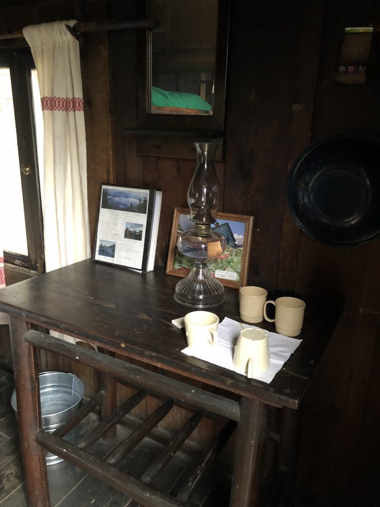 Interior of cabin, LeConte Lodge, Great Smoky Mountain National Park